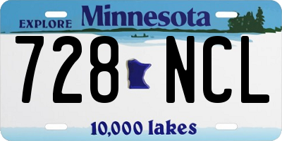 MN license plate 728NCL