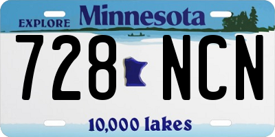 MN license plate 728NCN
