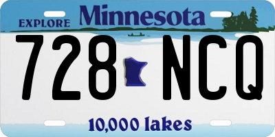 MN license plate 728NCQ