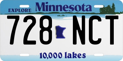 MN license plate 728NCT