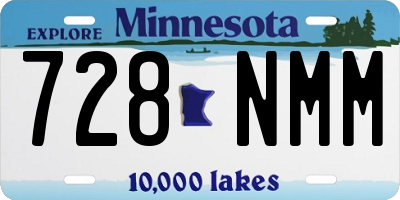 MN license plate 728NMM
