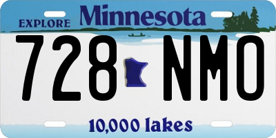 MN license plate 728NMO