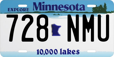 MN license plate 728NMU
