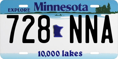MN license plate 728NNA