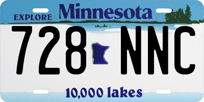 MN license plate 728NNC