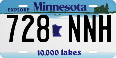 MN license plate 728NNH