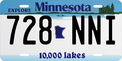 MN license plate 728NNI