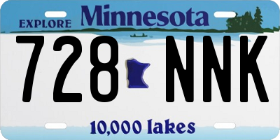 MN license plate 728NNK