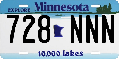 MN license plate 728NNN