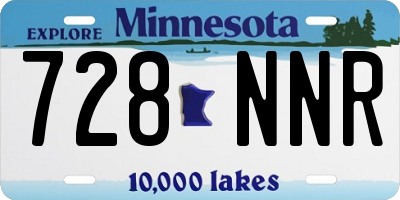 MN license plate 728NNR