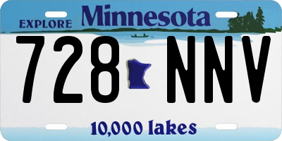 MN license plate 728NNV