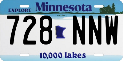 MN license plate 728NNW