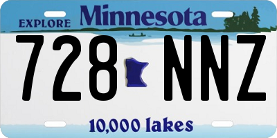 MN license plate 728NNZ