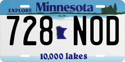 MN license plate 728NOD