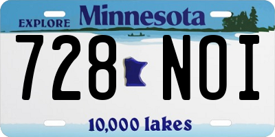 MN license plate 728NOI