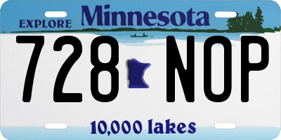 MN license plate 728NOP