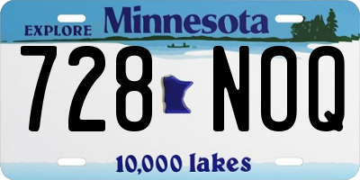 MN license plate 728NOQ