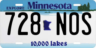 MN license plate 728NOS