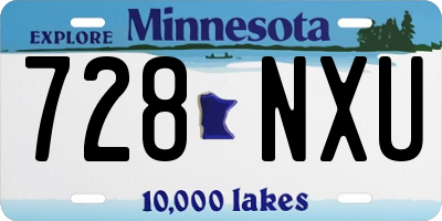 MN license plate 728NXU