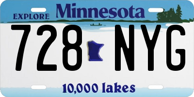 MN license plate 728NYG
