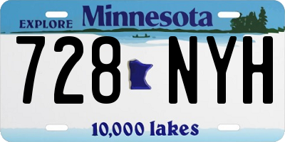 MN license plate 728NYH