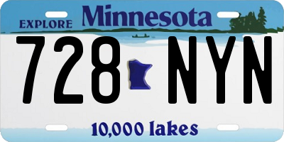 MN license plate 728NYN