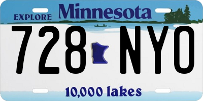 MN license plate 728NYO
