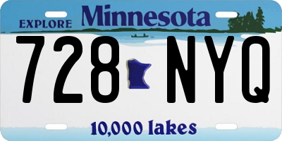 MN license plate 728NYQ