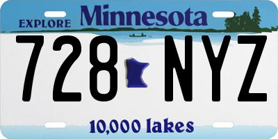 MN license plate 728NYZ