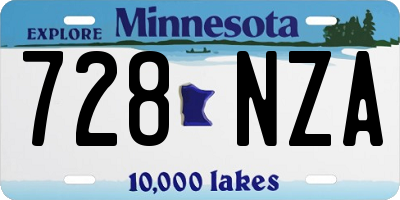 MN license plate 728NZA