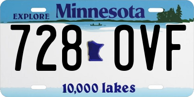 MN license plate 728OVF