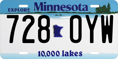 MN license plate 728OYW