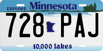 MN license plate 728PAJ