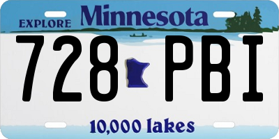 MN license plate 728PBI