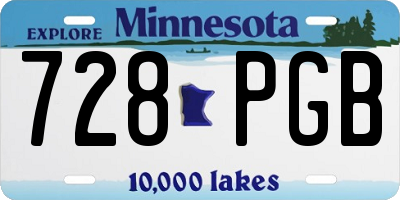MN license plate 728PGB