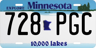 MN license plate 728PGC