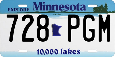 MN license plate 728PGM