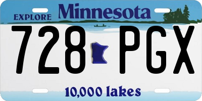 MN license plate 728PGX