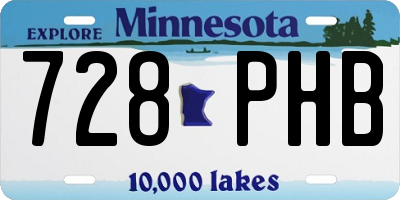 MN license plate 728PHB
