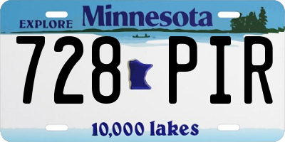 MN license plate 728PIR