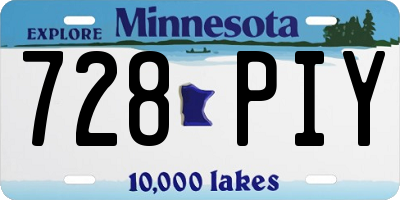 MN license plate 728PIY