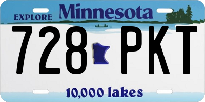 MN license plate 728PKT