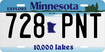 MN license plate 728PNT