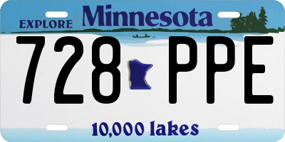 MN license plate 728PPE