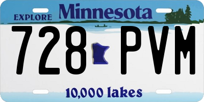 MN license plate 728PVM