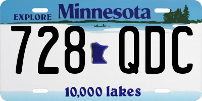 MN license plate 728QDC