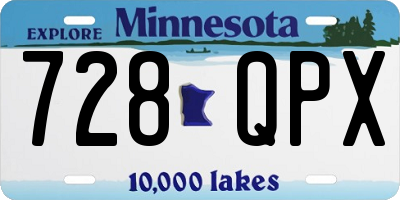 MN license plate 728QPX