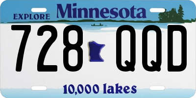 MN license plate 728QQD
