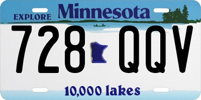 MN license plate 728QQV