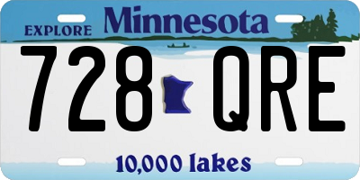 MN license plate 728QRE